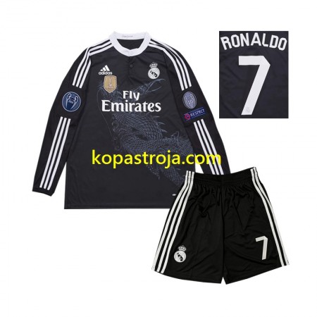Billiga Fotbollströjor Real Madrid Cristiano Ronaldo 7 2014 Retro Barn Tredje tröja Långärmad